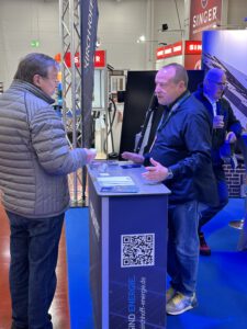 Vertriebsmitarbeiter auf unserem Messestand